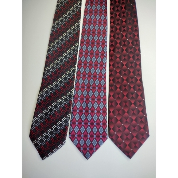 Bundle of 3 silk ties - red - Picture 1 of 6
